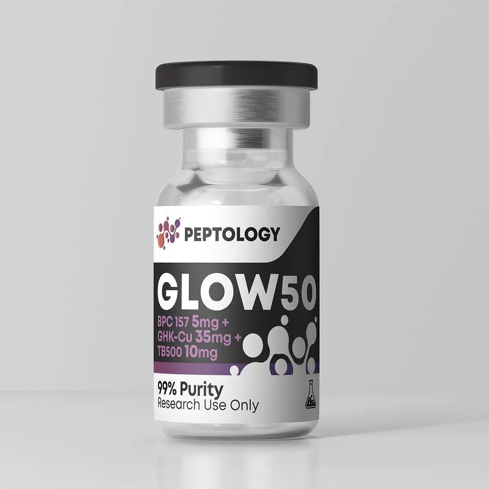 GLOW50 – Regenerativna formula (BPC‑157 5mg + GHK‑Cu 35mg + TB‑500 10mg)